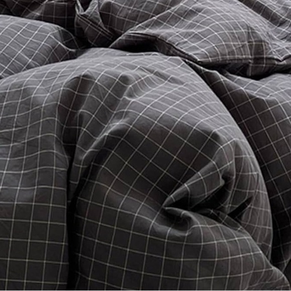 3 Pcs Striped | Grid Cotton Duvet Cover - Picture 3 of 8